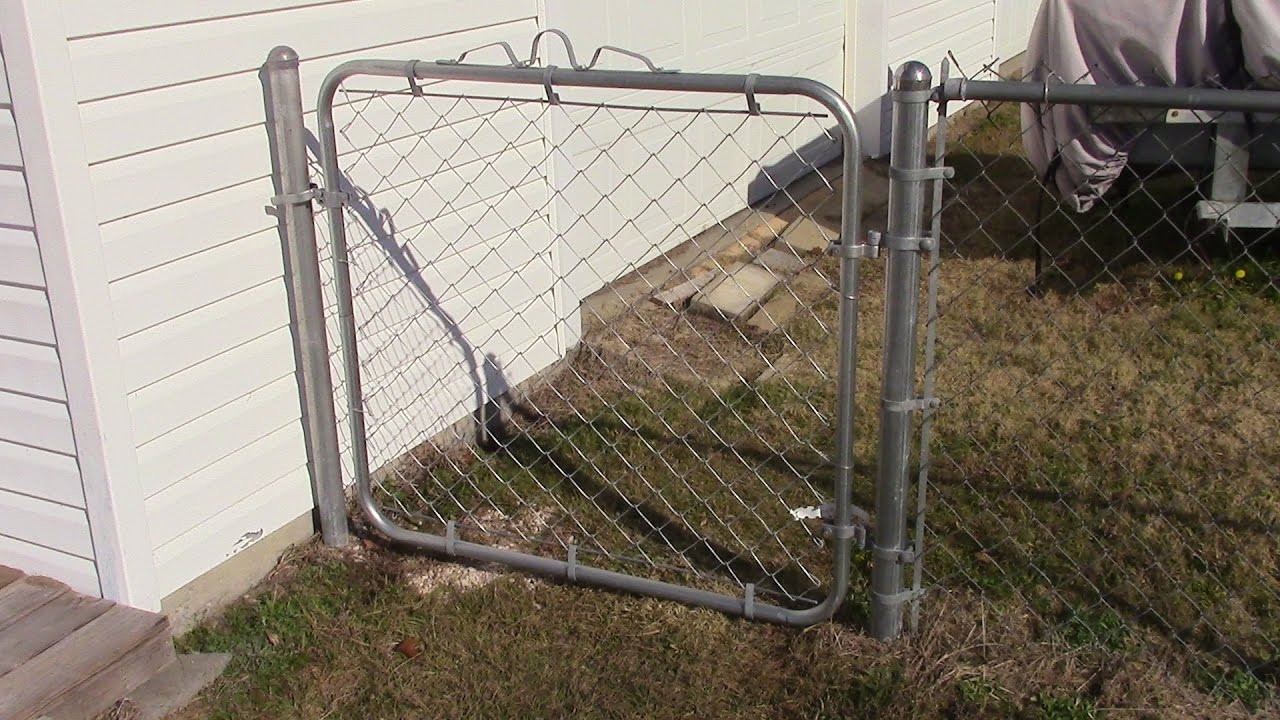 Installing A Chain Link Fence Gate MM 72 YouTube