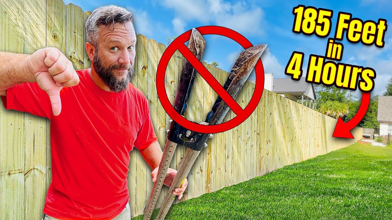 Installing A No Dig Privacy Fence Crazy Fast YouTube