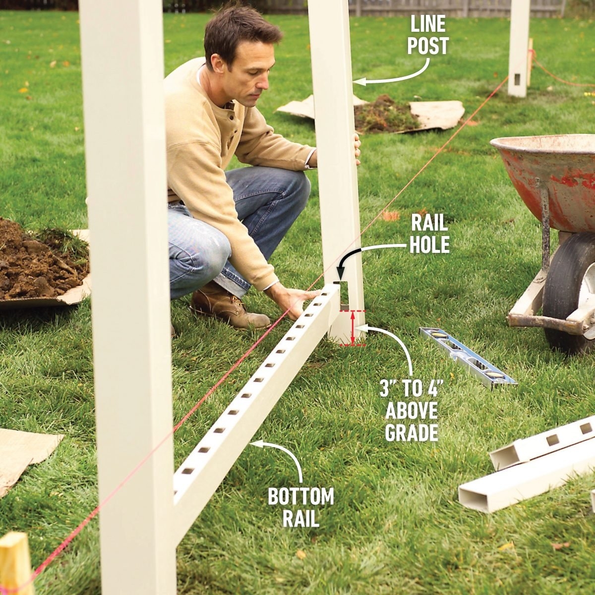 Installing A Vinyl Fence DIY Family Handyman