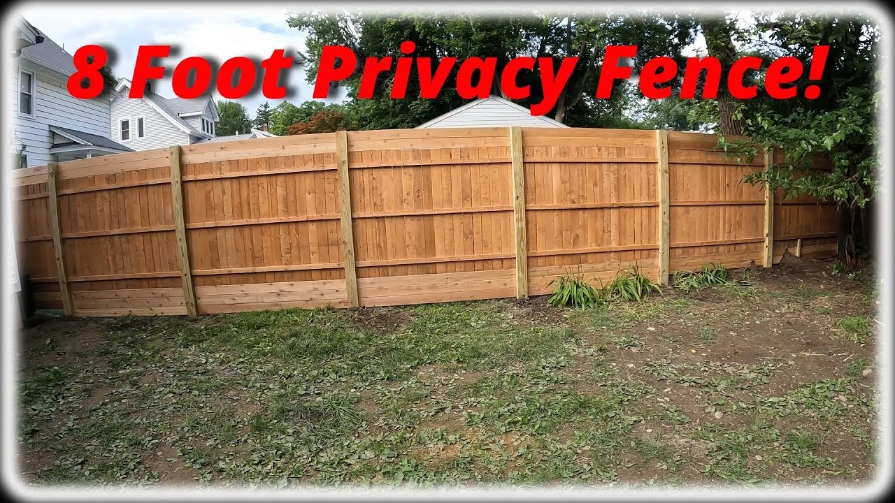 Installing An 8 Foot Tall Wooden Fence YouTube