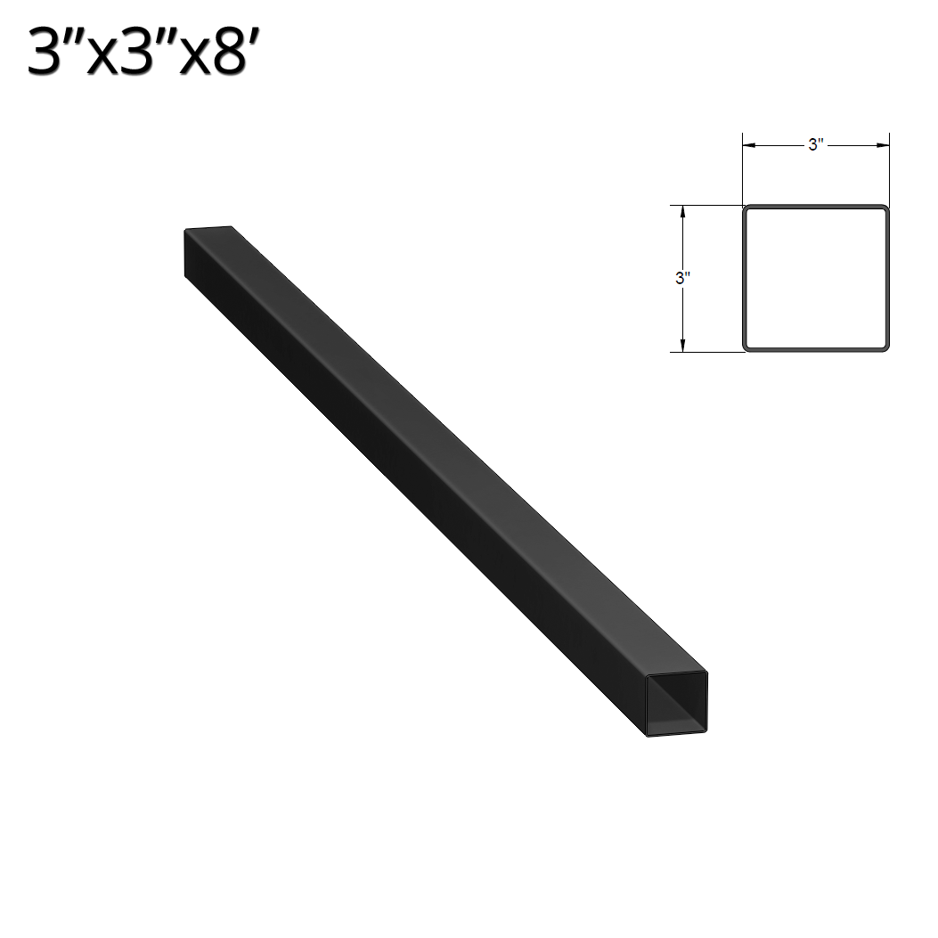 Iron Fence Post 3 inch X 3 inch X 8 foot