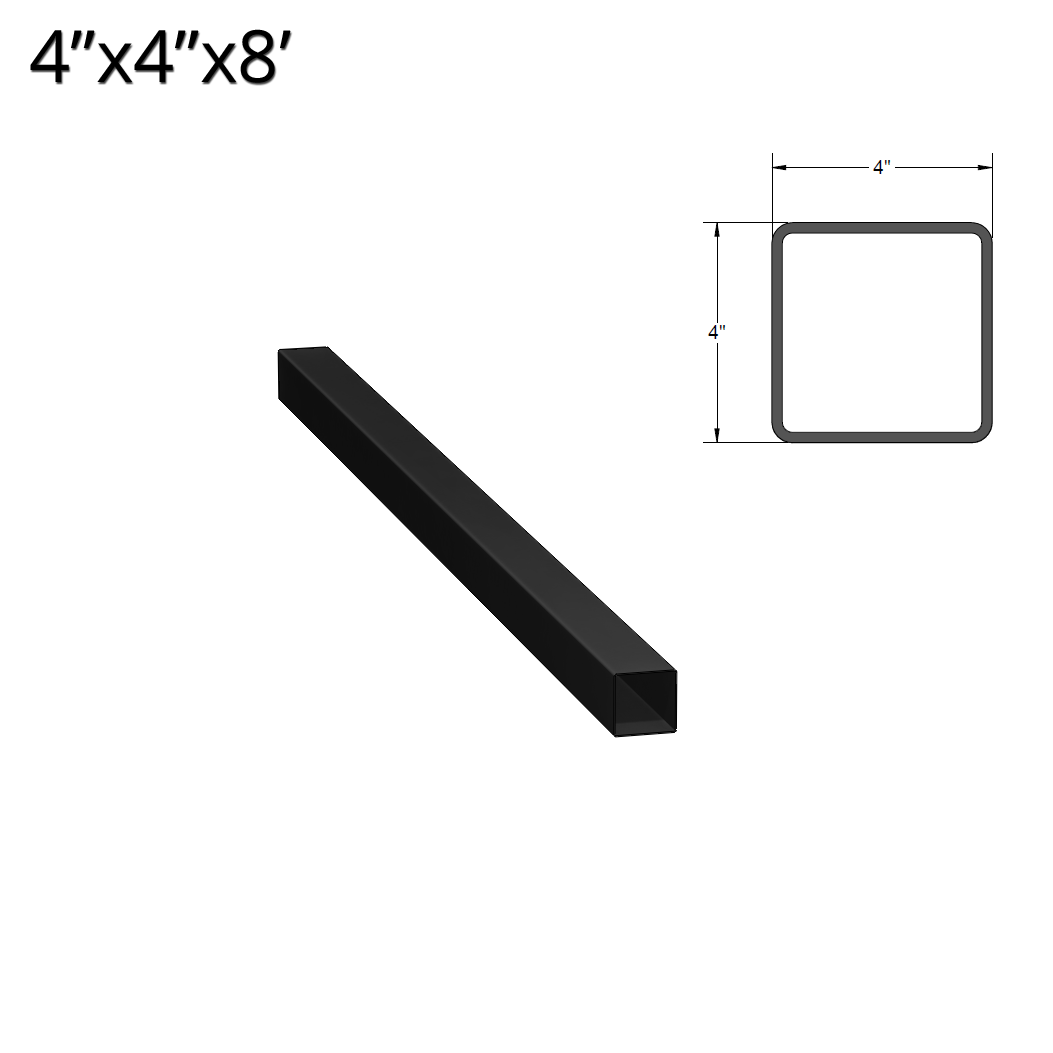 Iron Fence Post 4 inch X 4 inch X 8 foot
