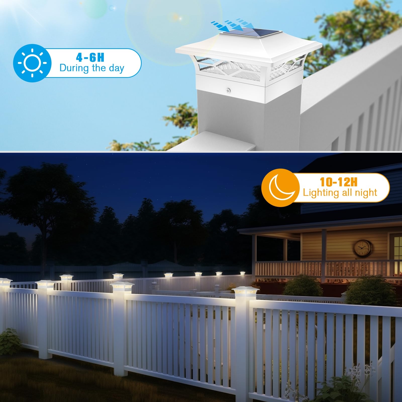 vinyl fence post lights
