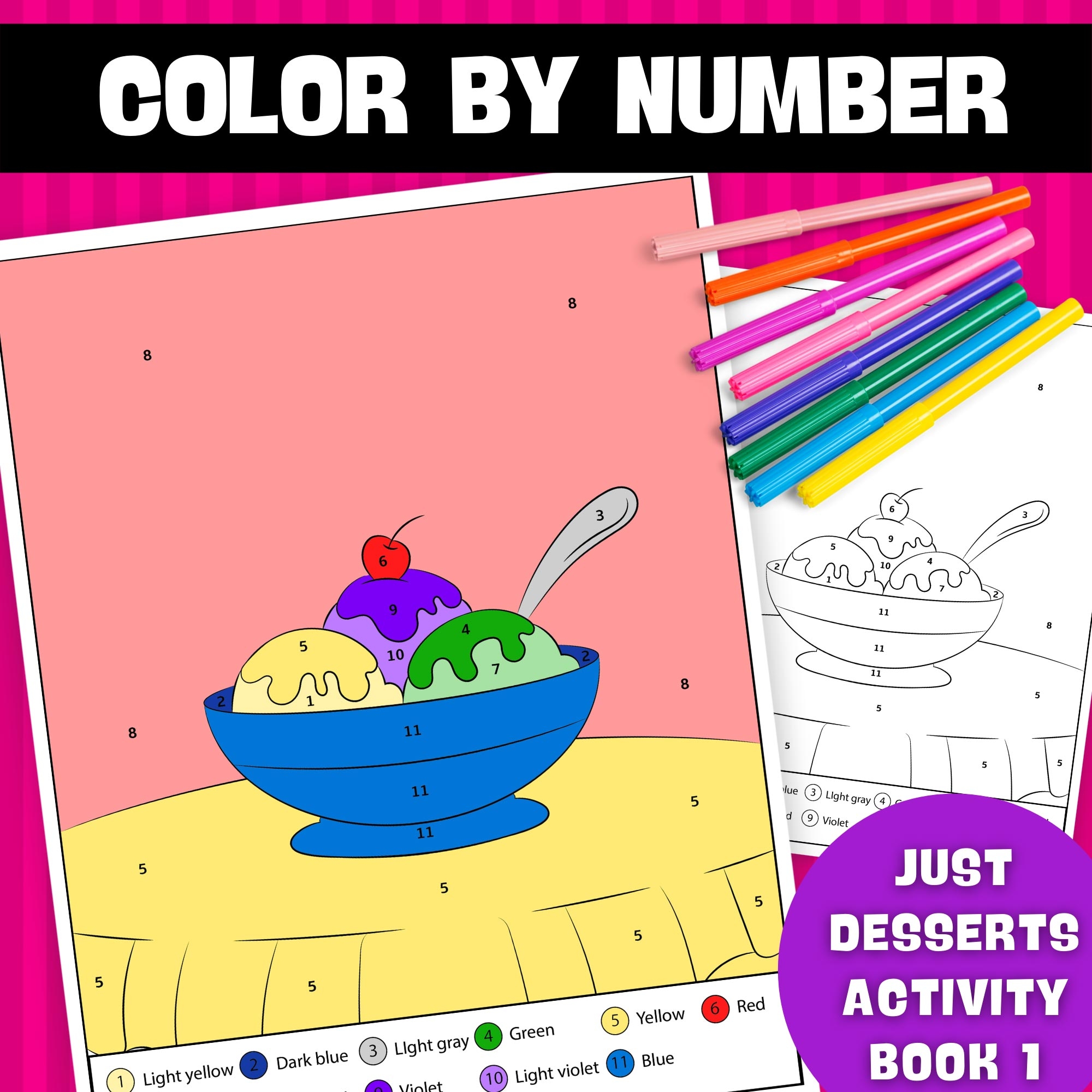 cocoloring pages dessert