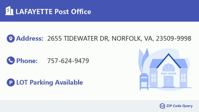 LAFAYETTE Post Office Virginia United States ZIP Code 5 Plus 4 
