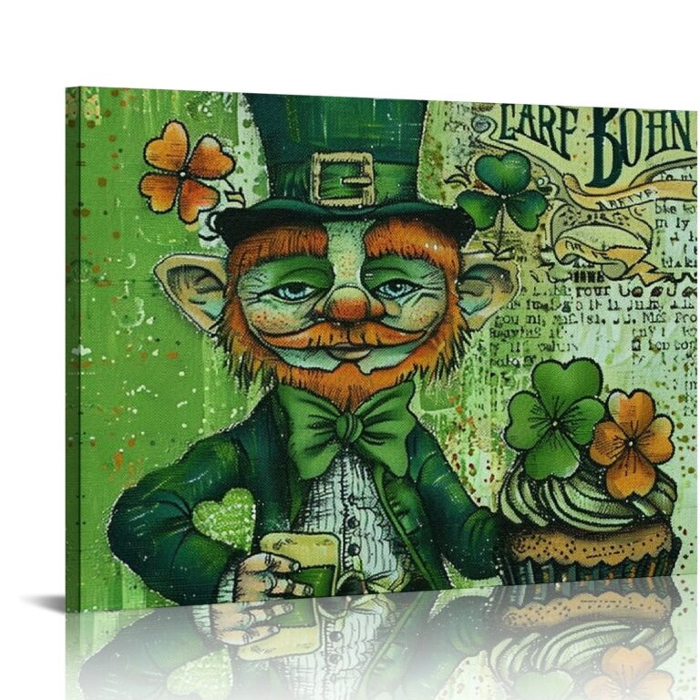 Leprechaun Beer Cupcake Fine Art Aesthetic Poster print Wall Painting For Classroom Kitchen Office Farmhouse Bathroom Room Decor Pictures Wall Art Painting Canvas Prints Wall Art Walmart