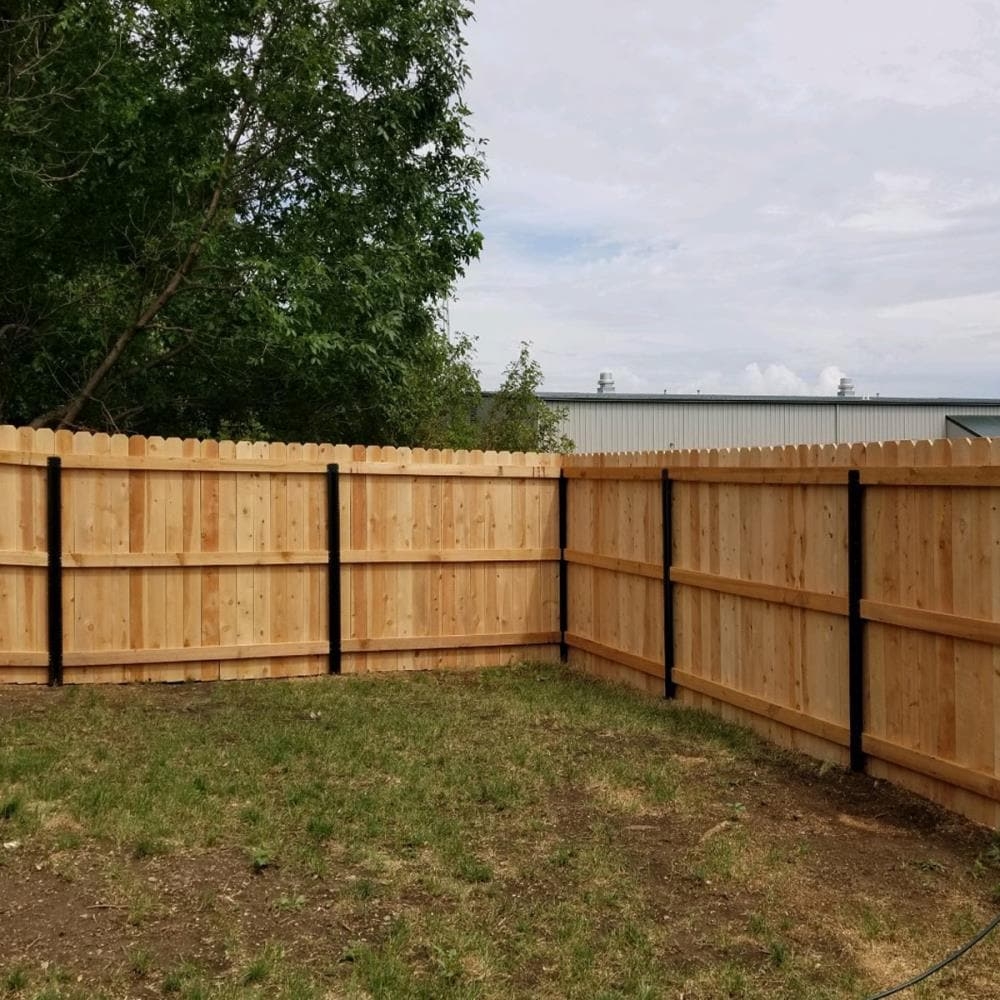 Lifetime Steel Post 6 ft H X 4 in W Black Steel Yard Line Fence Post At Lowes