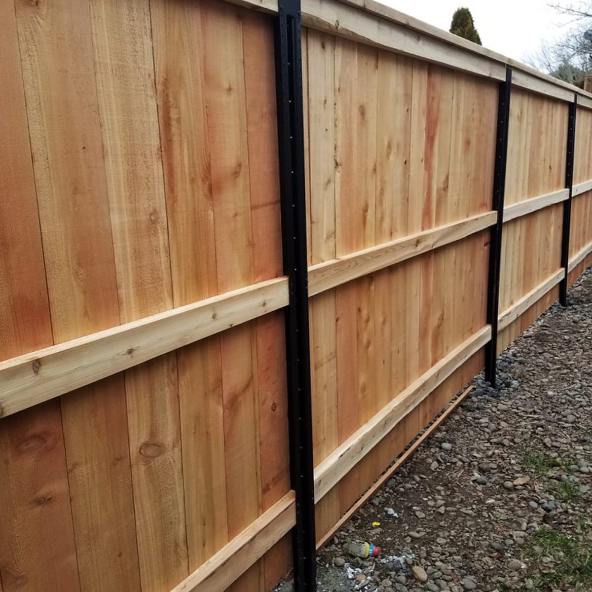 metal fence posts at lowes