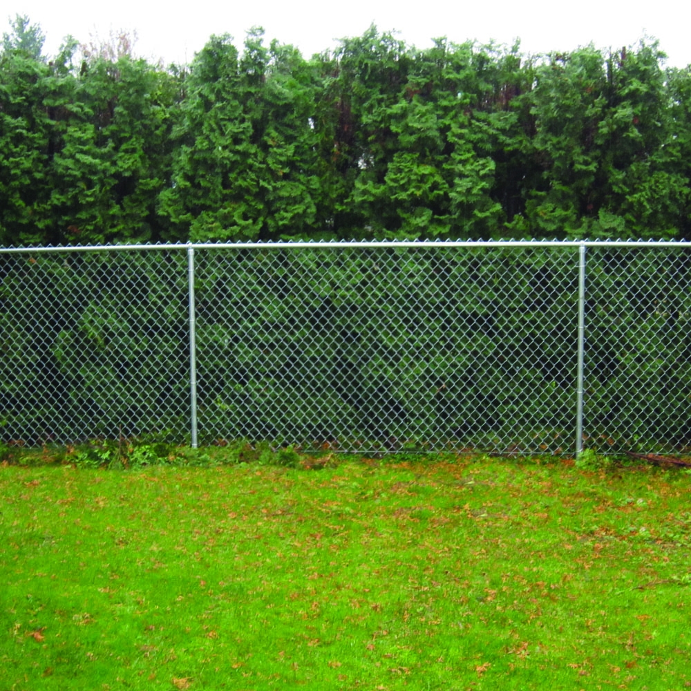 chain link fence line post