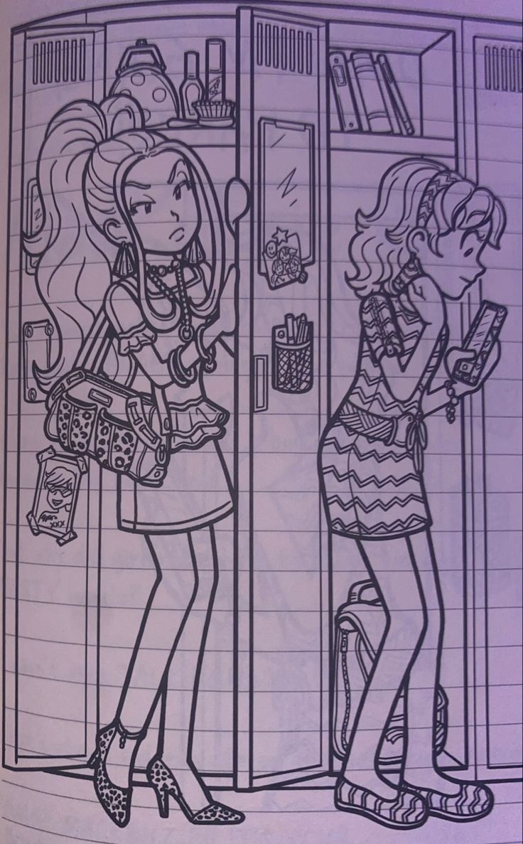 aesthetic colouring pages  dork diarys