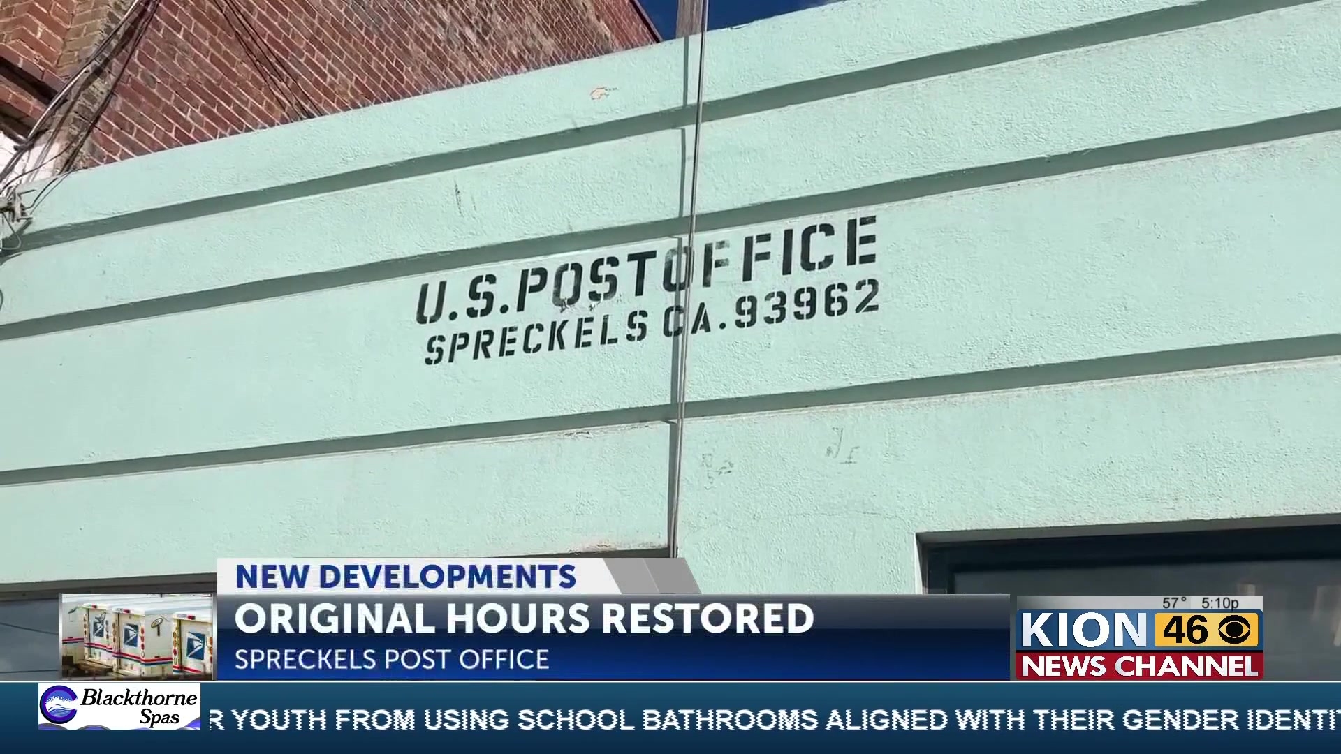 Major Postal Problems In The Town Of Spreckels