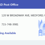 MEDFORD Post Office Wisconsin United States ZIP Code 5 Plus 4 