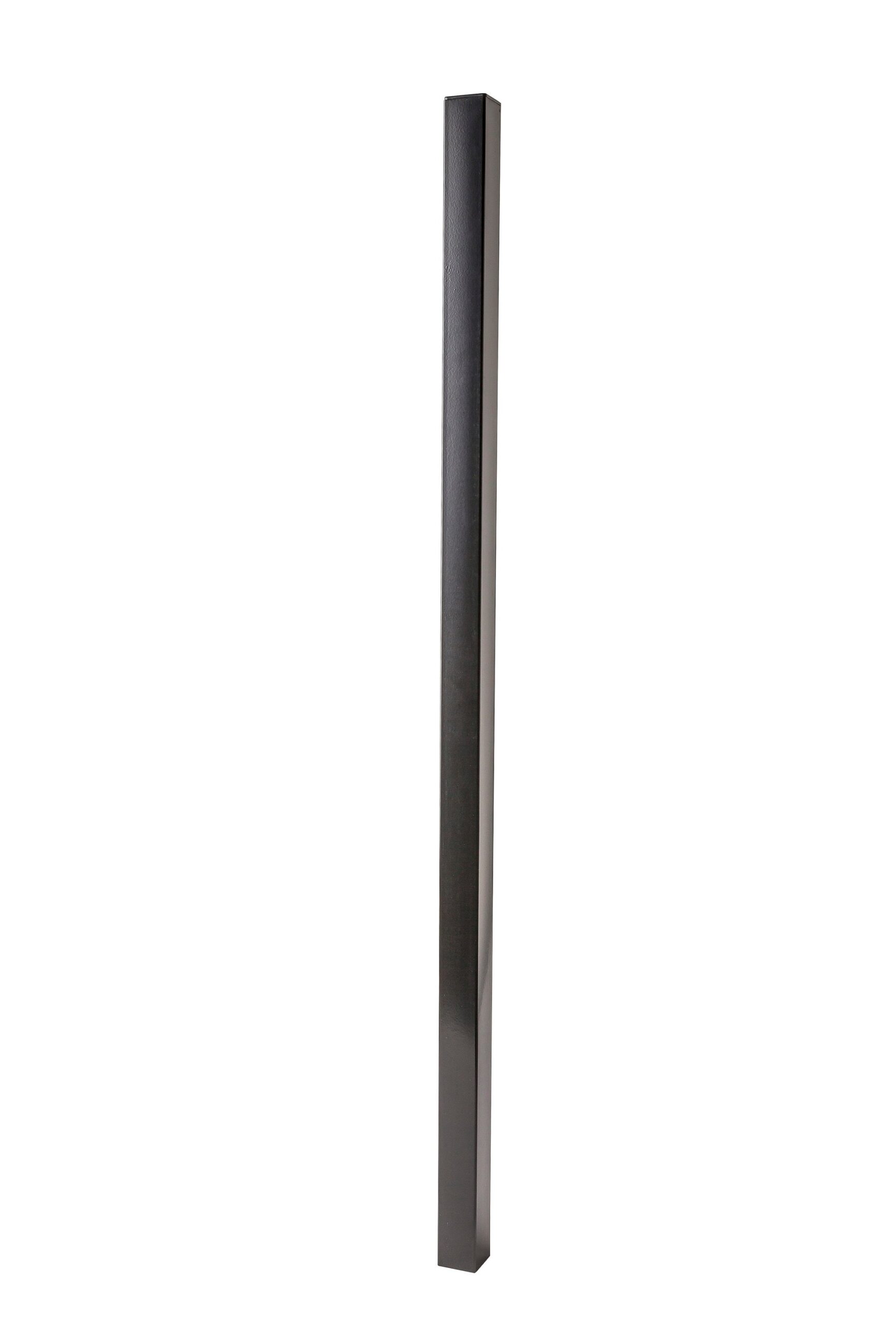 Merchants Metals 8 ft H X 2 in W Black Galvanized Steel Security And Yard Universal Fence Post In The Metal Fencing Department At Lowes