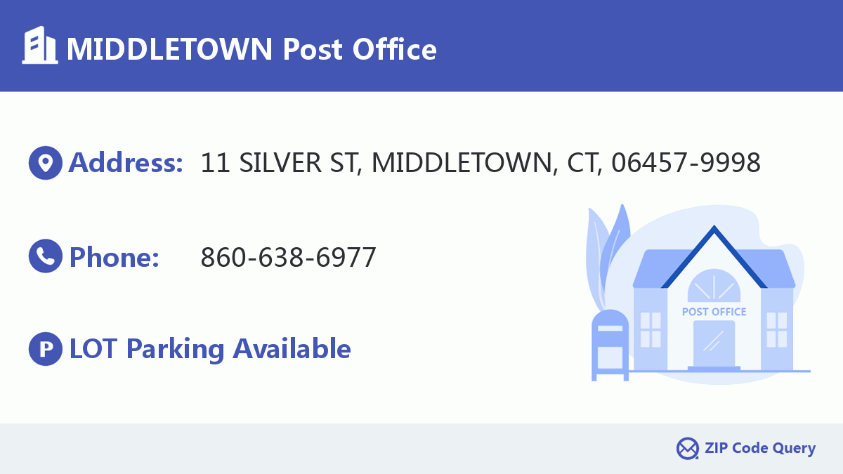 MIDDLETOWN Post Office Connecticut United States ZIP Code 5 Plus 4 