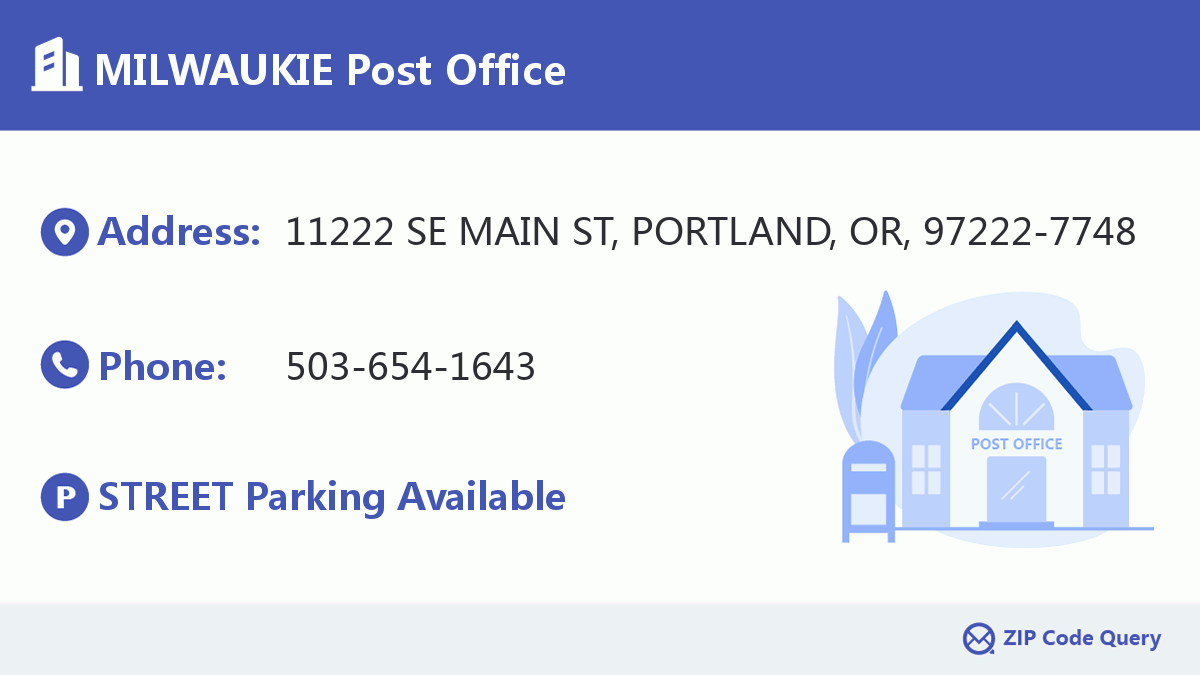 MILWAUKIE Post Office Oregon United States ZIP Code 5 Plus 4 