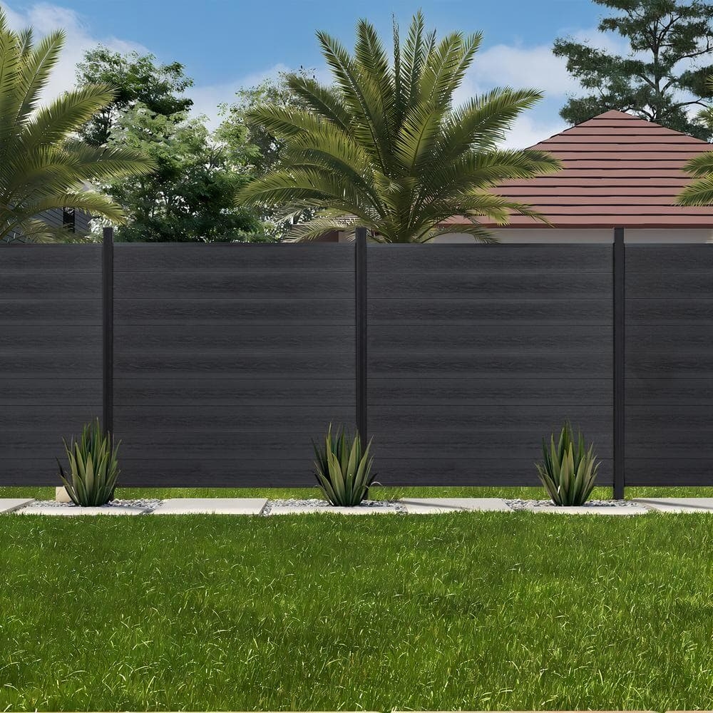 black pvc fence post