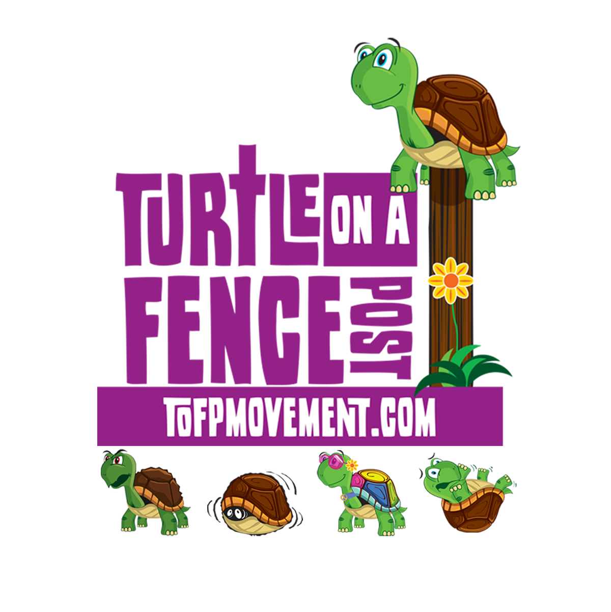 My Story Turtle On A Fence Post
