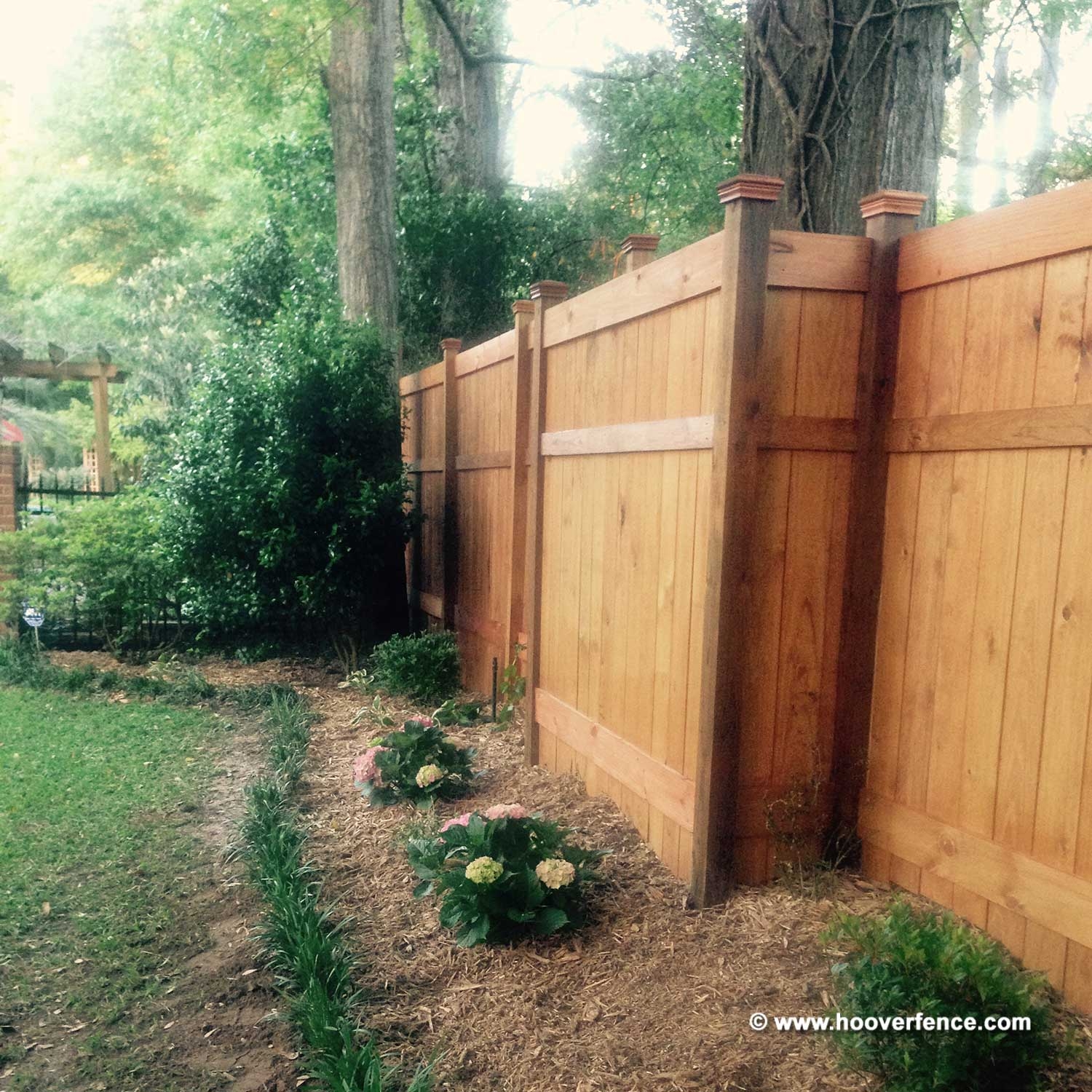 wooden fence post caps