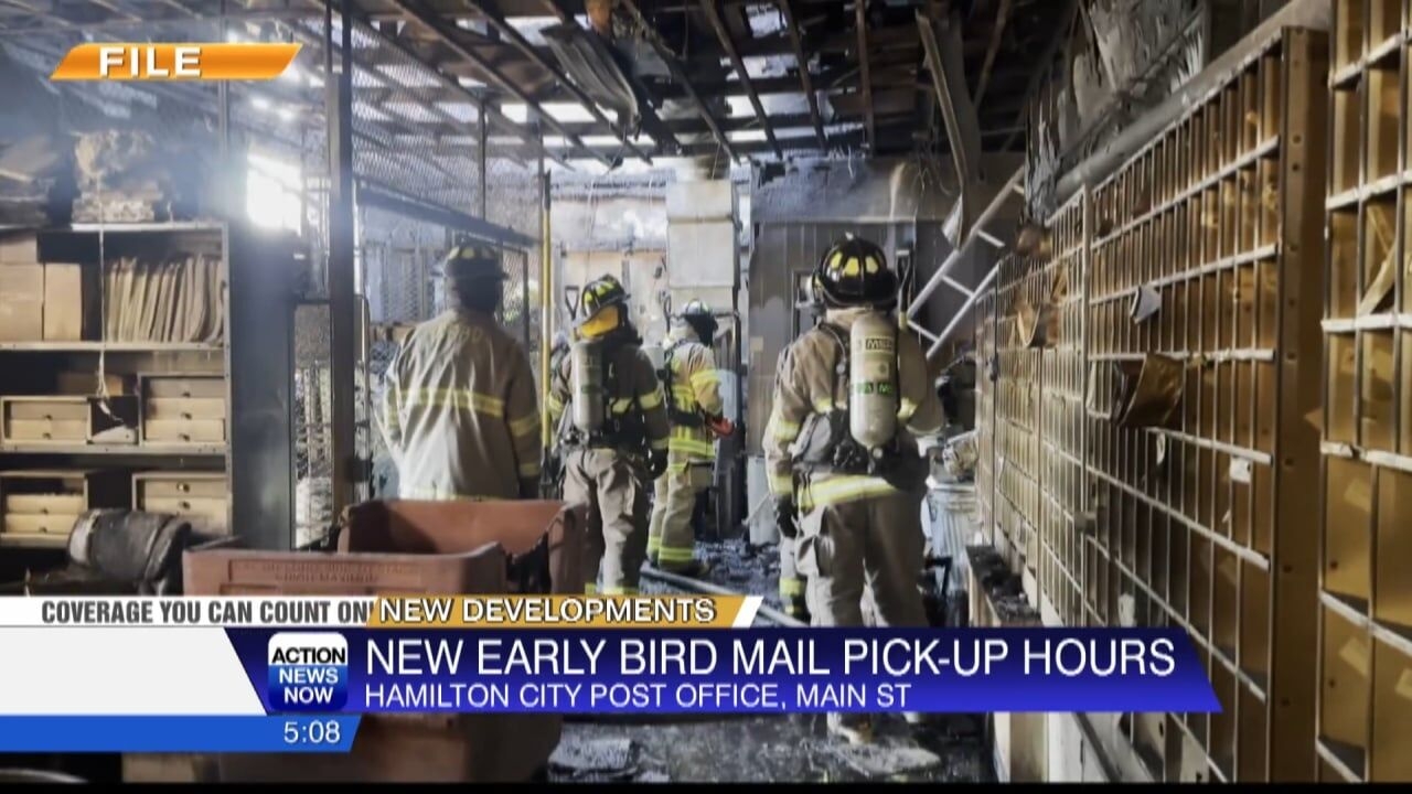 New Early Bird Mail Pickup Hours For The Temporary Hamilton City Post Office Video Actionnewsnow