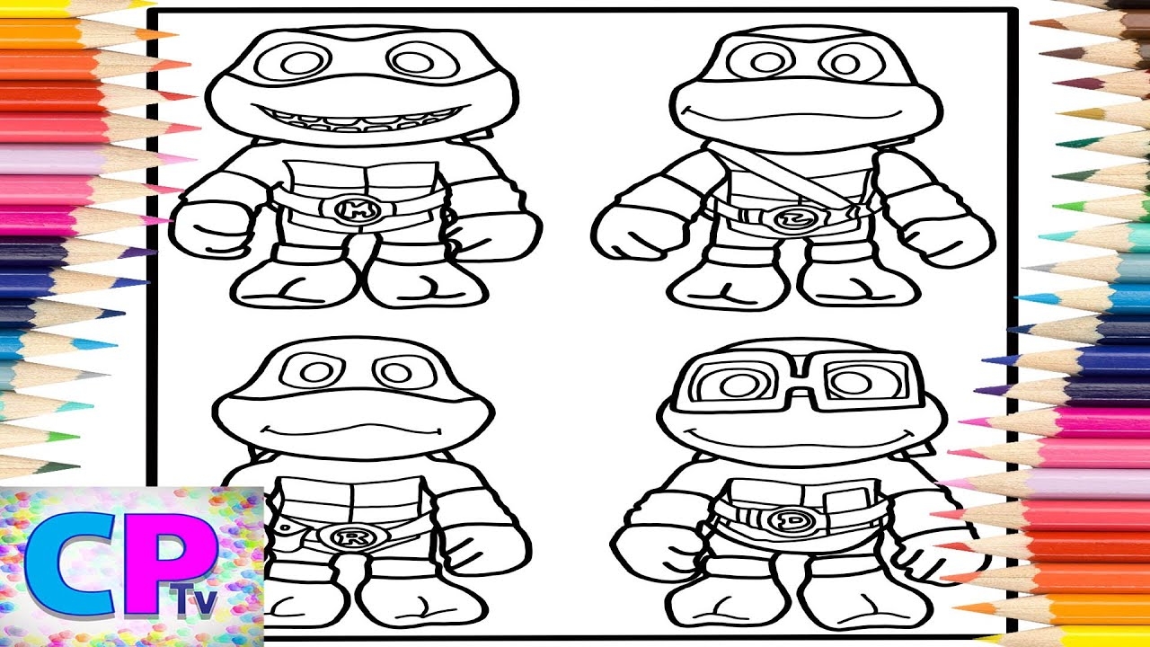 Ninja Turtles On IPad Pro Mutant Ninja Turtles Coloring On IPad Syn Cole Melodia coloringpagestv YouTube