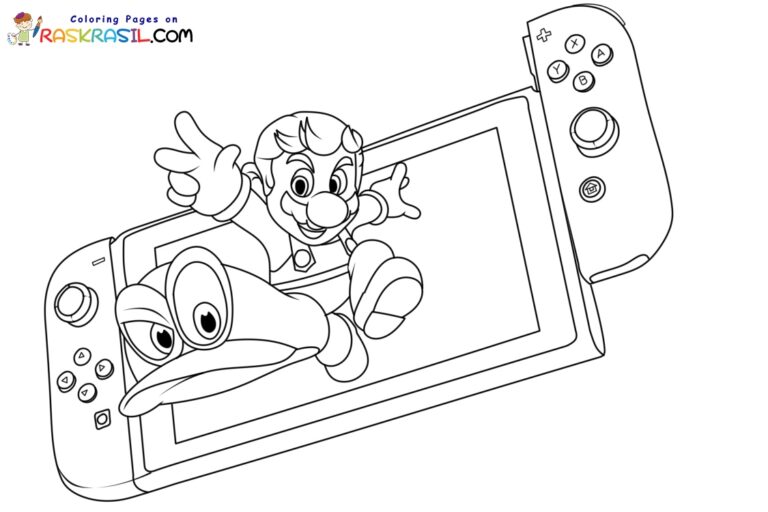 Nintendo Switch Coloring Pages