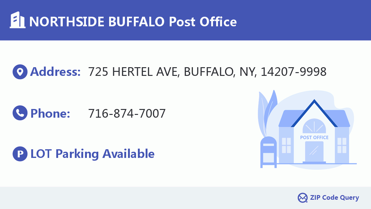 NORTHSIDE BUFFALO Post Office New York United States ZIP Code 5 Plus 4 
