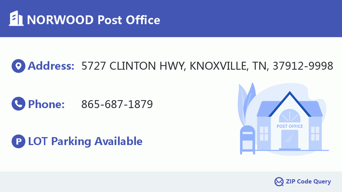 NORWOOD Post Office Tennessee United States ZIP Code 5 Plus 4 