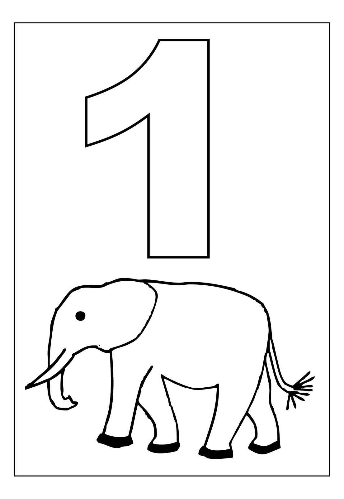 Number 1 Coloring Page Free Printable Number 1 Worksheet Worksheets Library