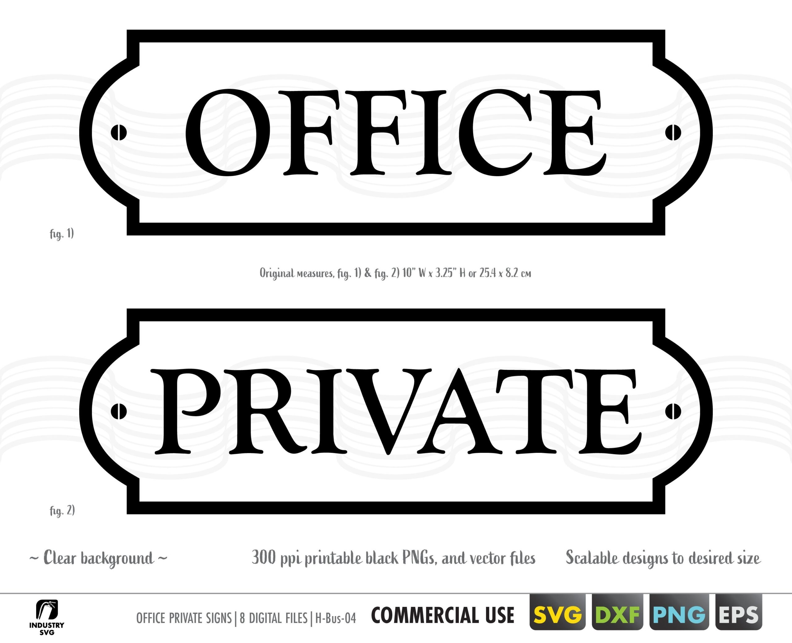 Office And Private Svg Signs For Business Office Private Door Cut Files For Cricut Silhouette Svg Eps Dxf Printable Office Private Png Etsy