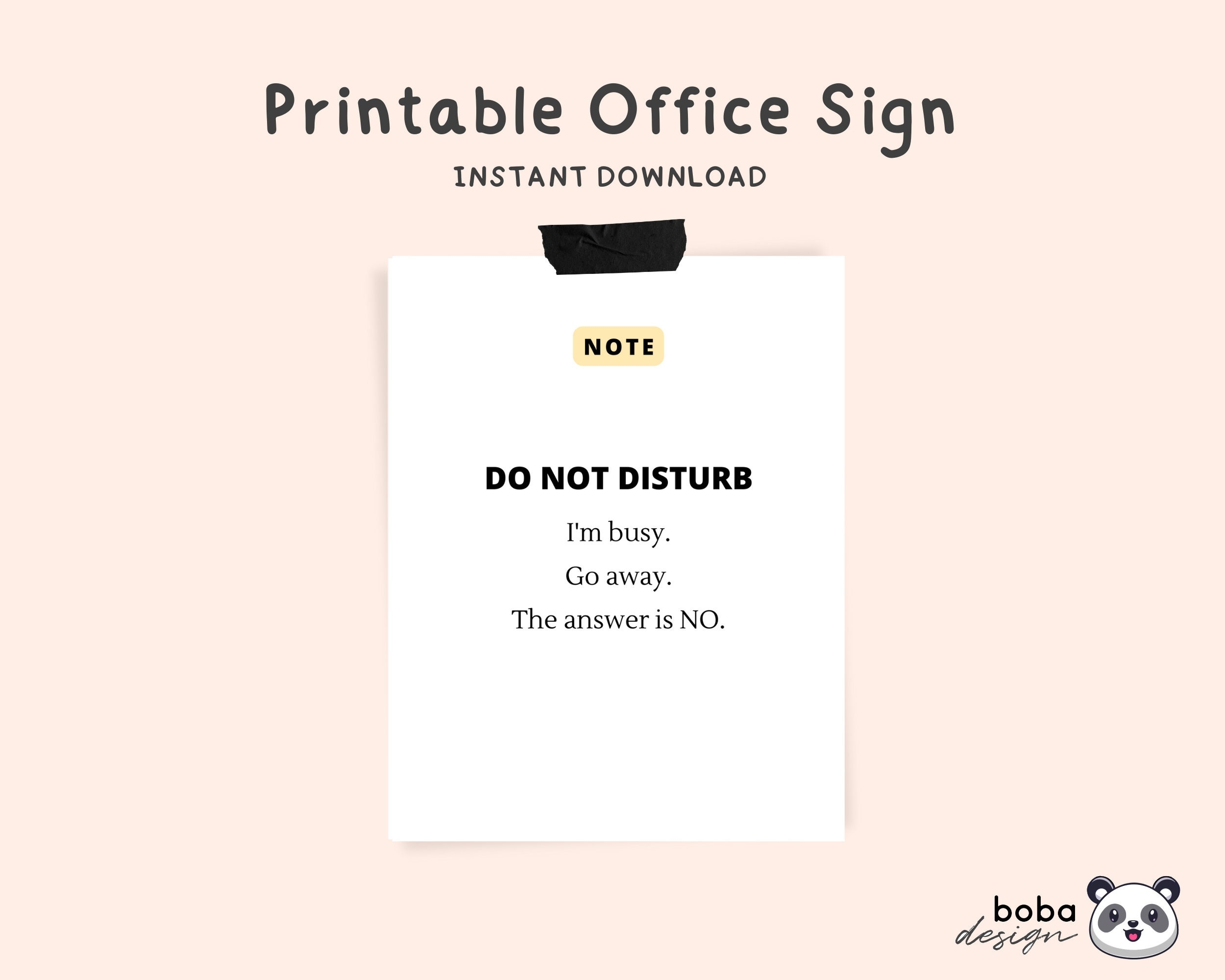 printable signs for office