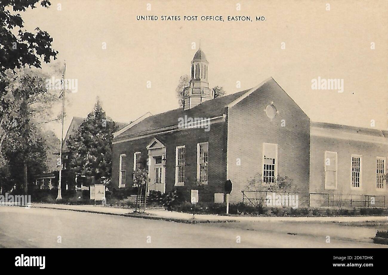 Old Image Of The United States Post Office In Easton Maryland Stock Photo Alamy