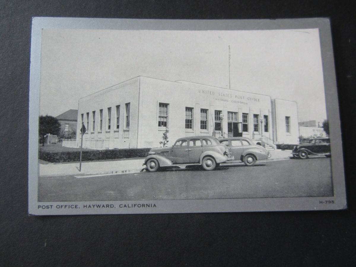Old Vintage C 1940 s HAYWARD CA POST OFFICE POSTCARD EBay