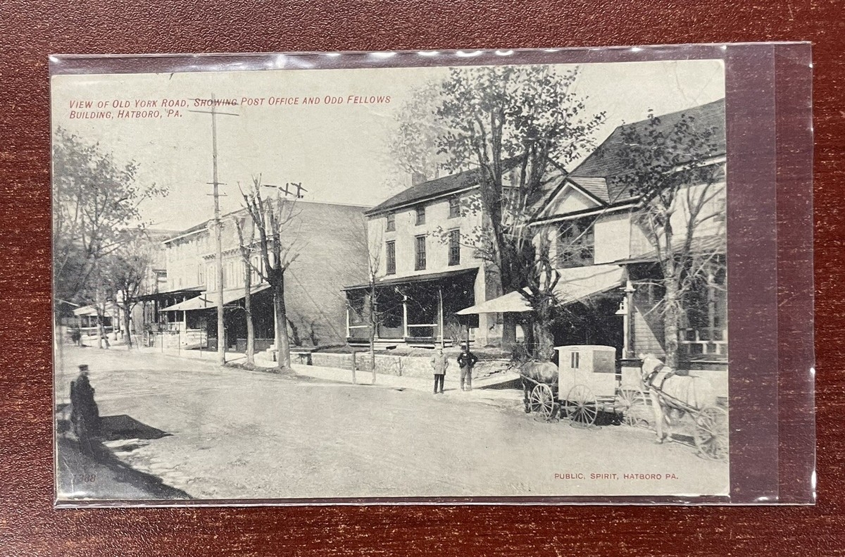 Old York Road Post Office Delivery Wagon Hatboro PA 1909 Vintage Penna Postcard EBay
