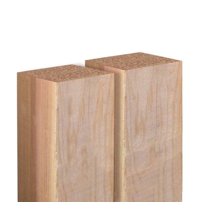 Outdoor Essentials 4 In X 4 In X 6 Ft Western Red Cedar Fence Post 2 Pack 245918 The Home Depot