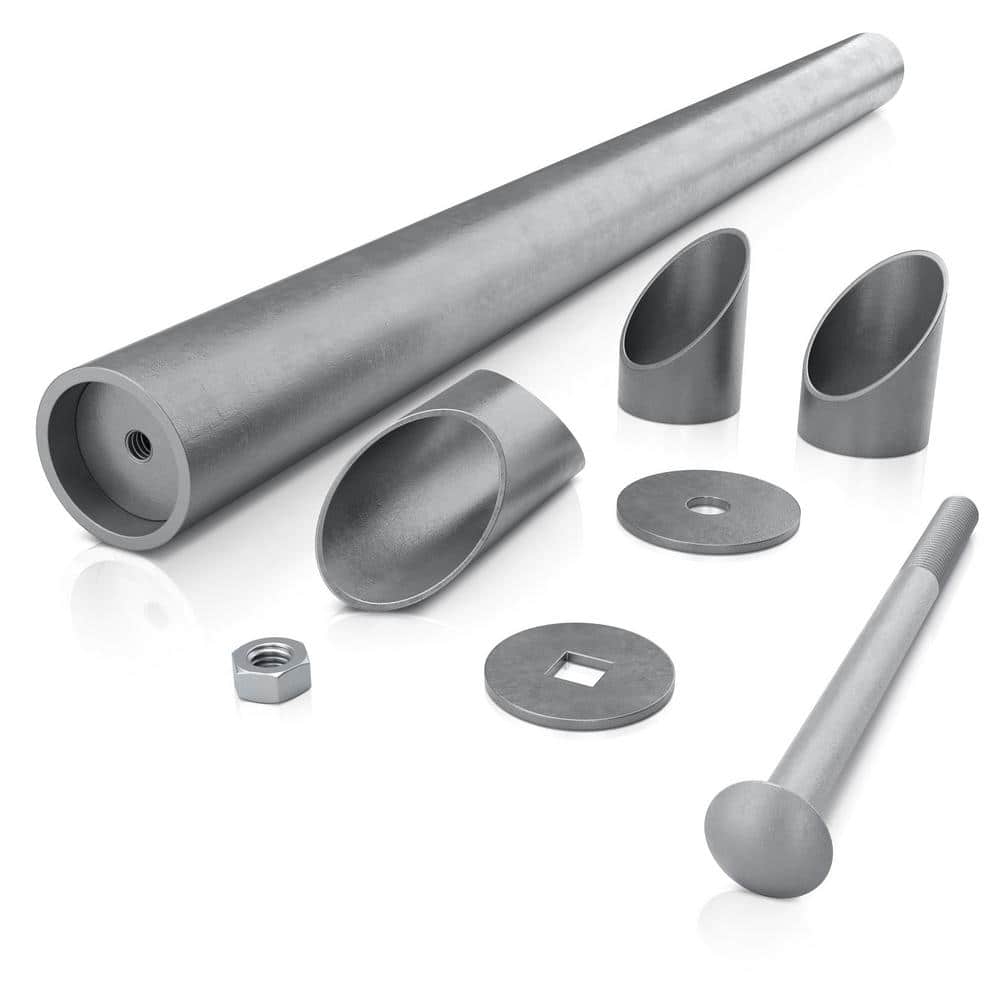 Oz Post Adjustable 3 Ft Galvanized Steel Post Extender 20550 The Home Depot