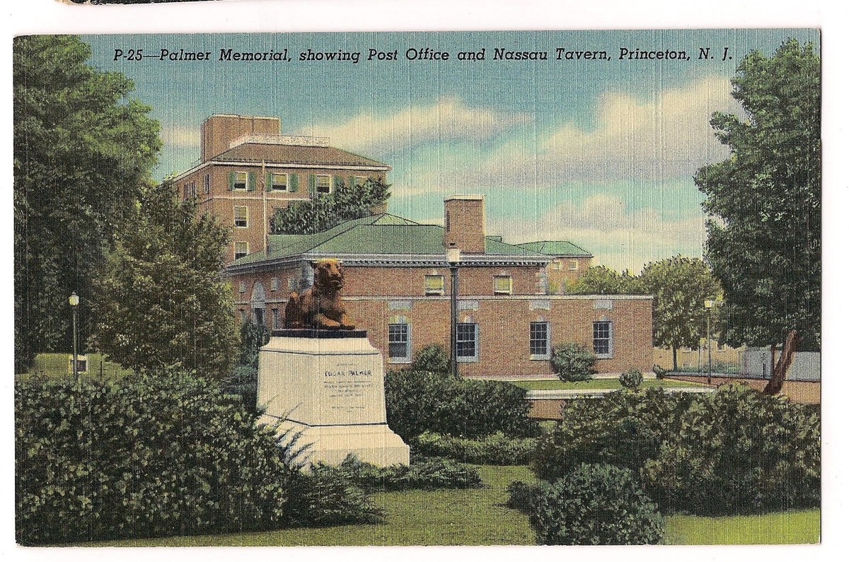 PALMER MEMORIAL Post Office Nassau Tavern PRINCETON New Jersey Postcard Linen EBay