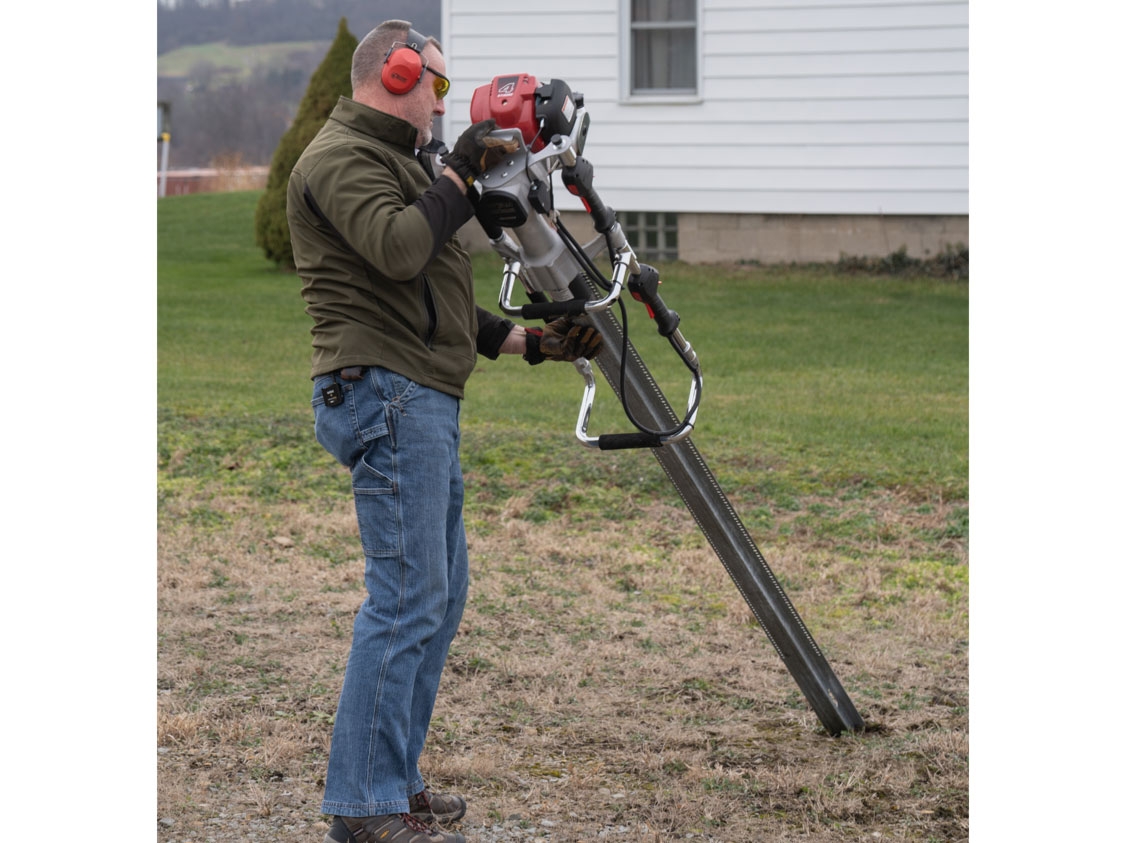 electric fence post driver