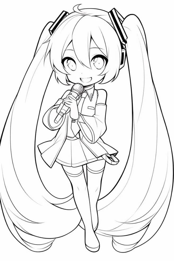 hatsune miku coloring pages