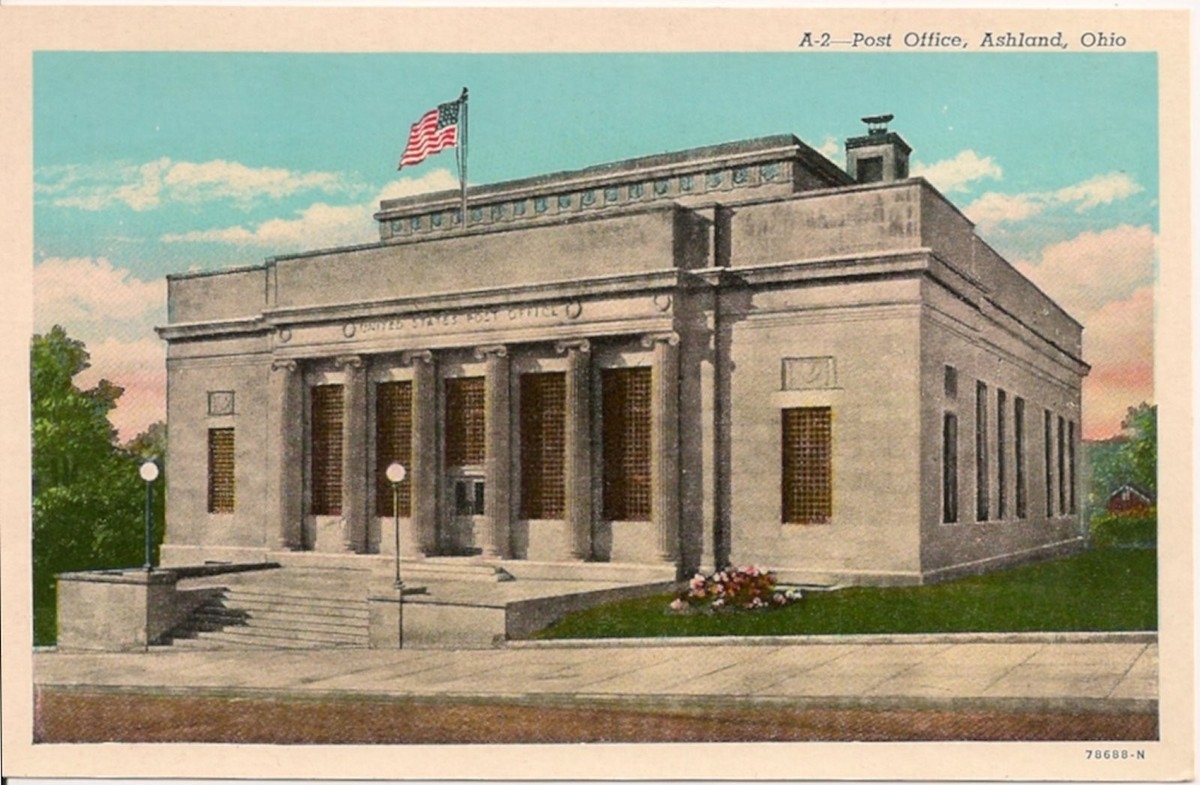 Post Office Ashland Ohio OH Postcard EBay