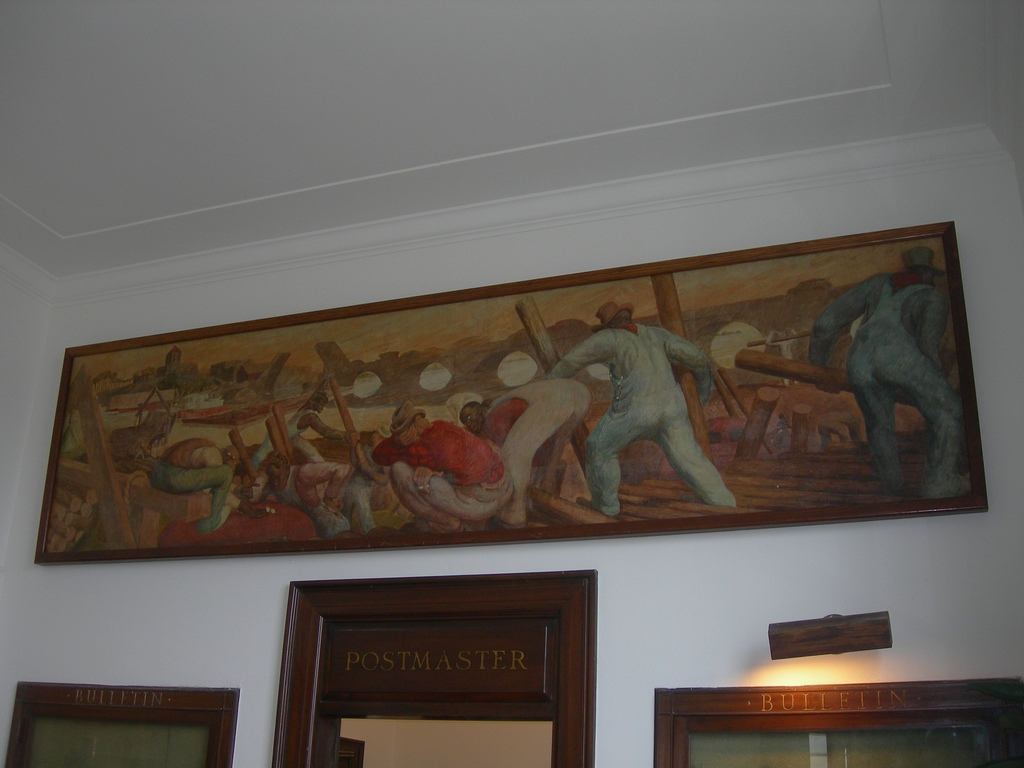Post Office former Mural Milton FL Living New Deal
