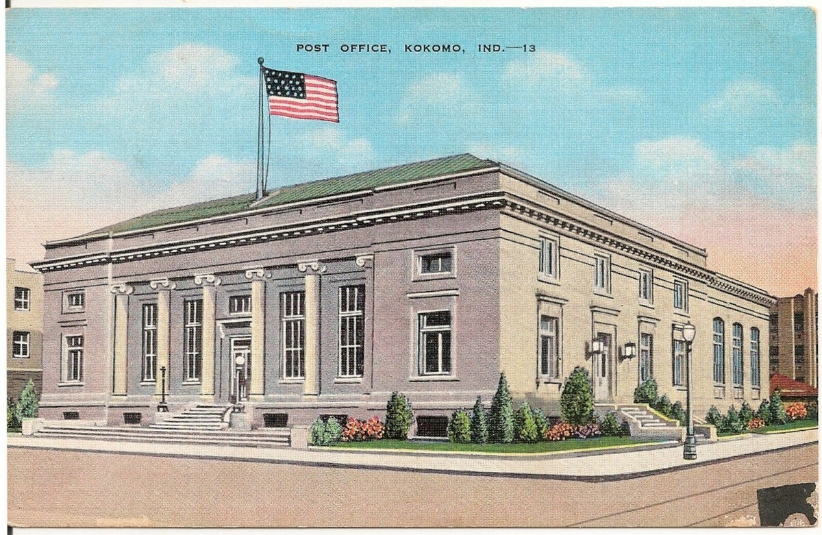 Post Office In Kokomo IN Postcard EBay