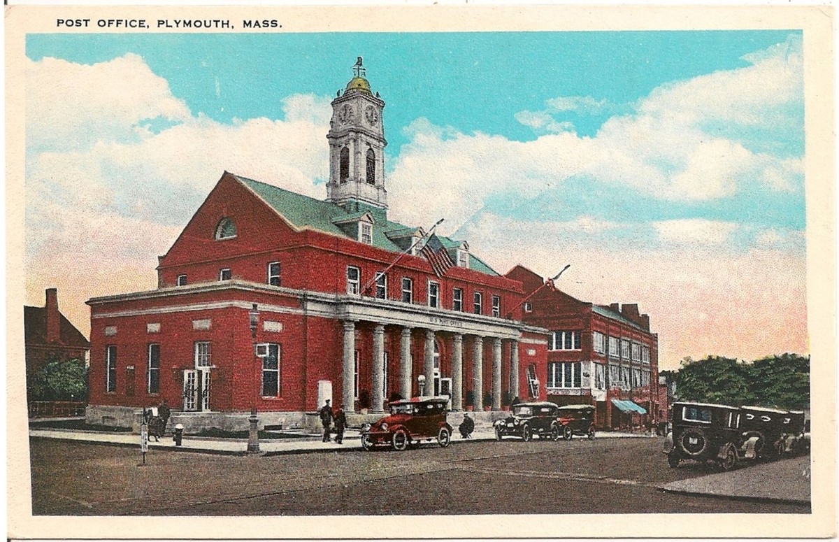 Post Office In Plymouth MA Postcard EBay