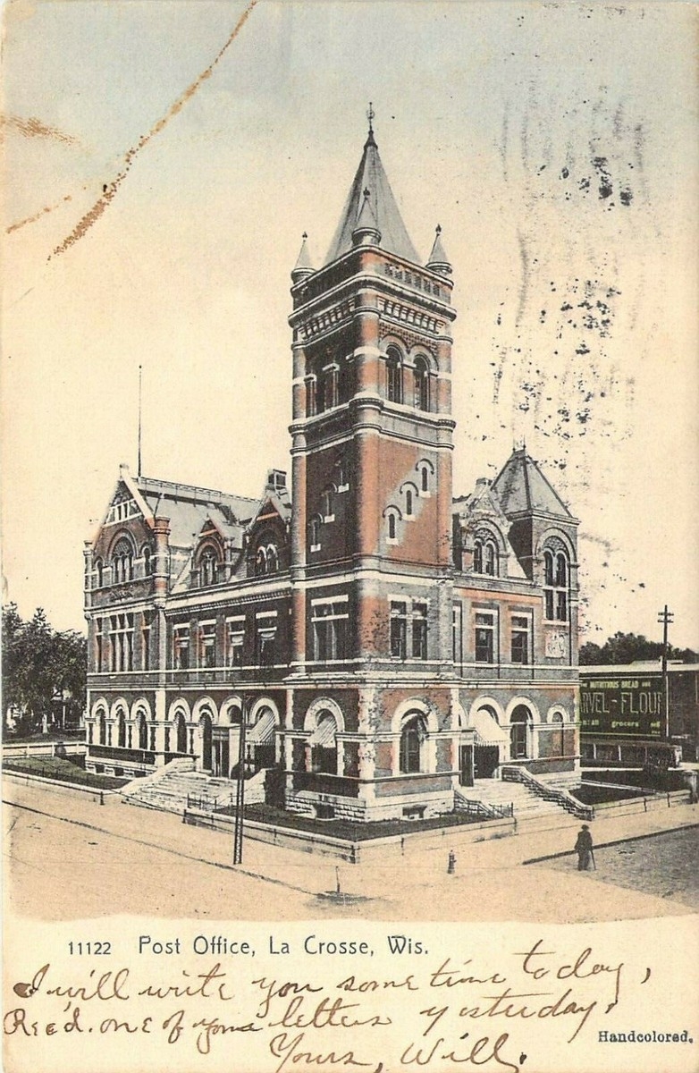 Post Office La Crosse Wisconsin Posted 1906 EBay