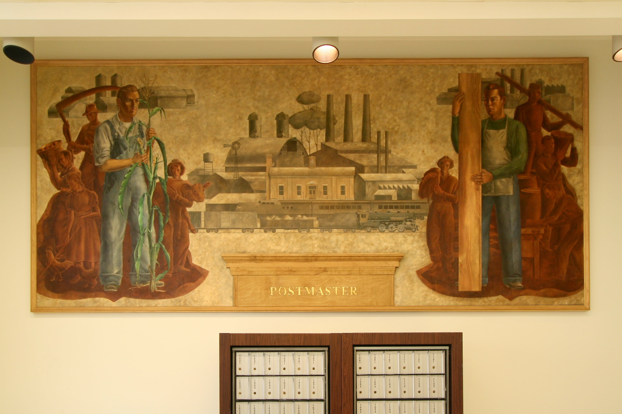 Post Office Mural Franklin IN Living New Deal