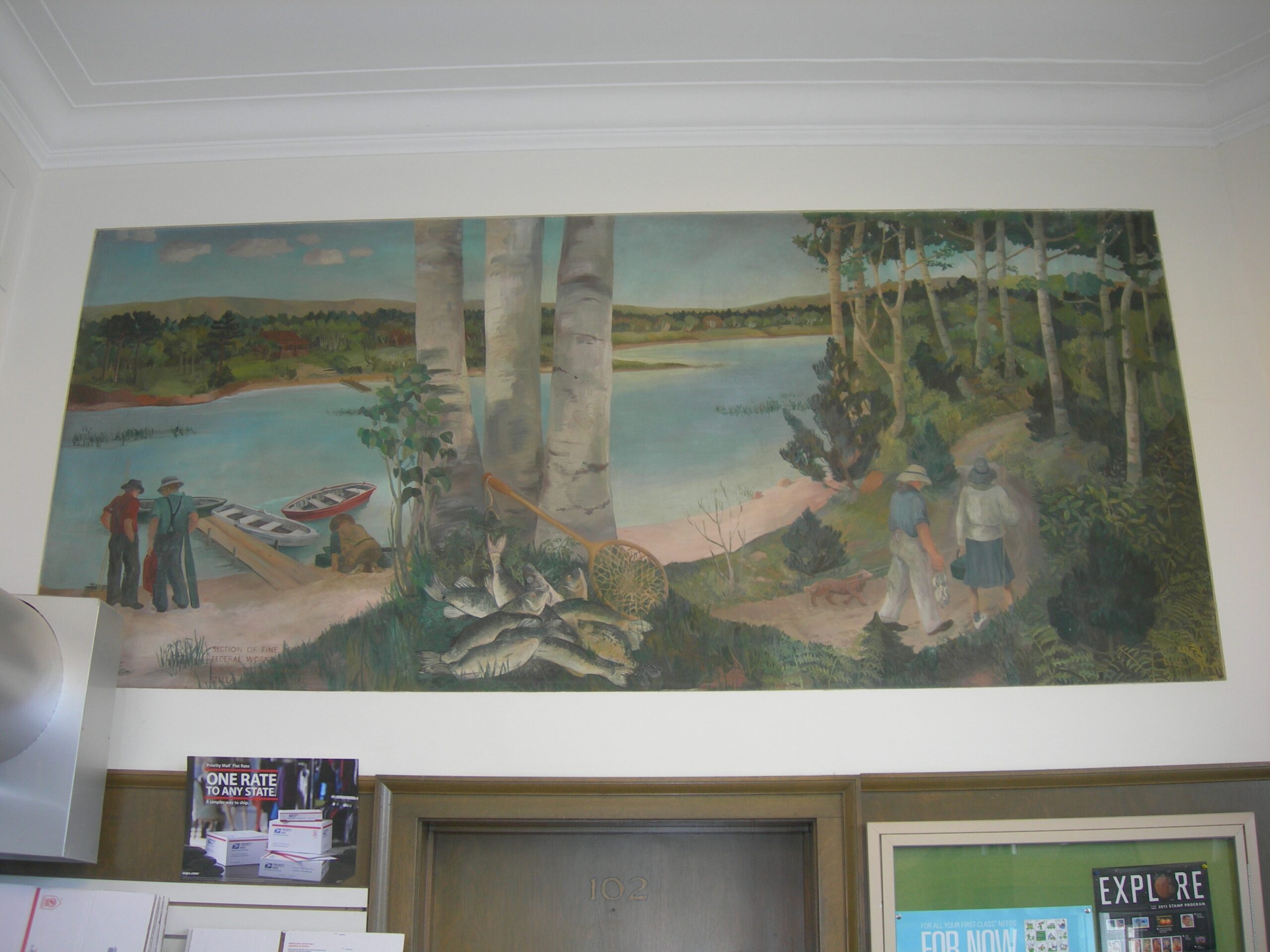 Post Office Mural Hayward WI Living New Deal