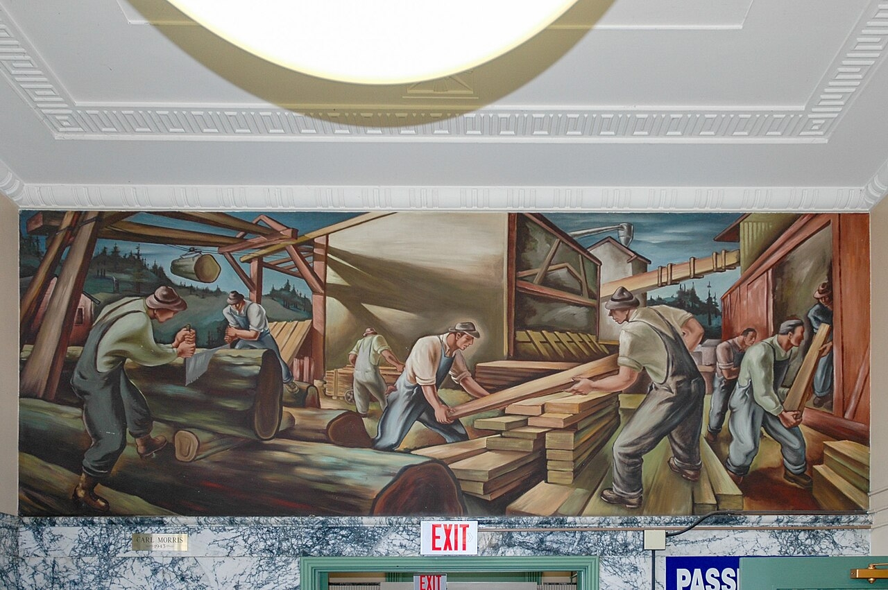 Post Office Murals Eugene OR Living New Deal