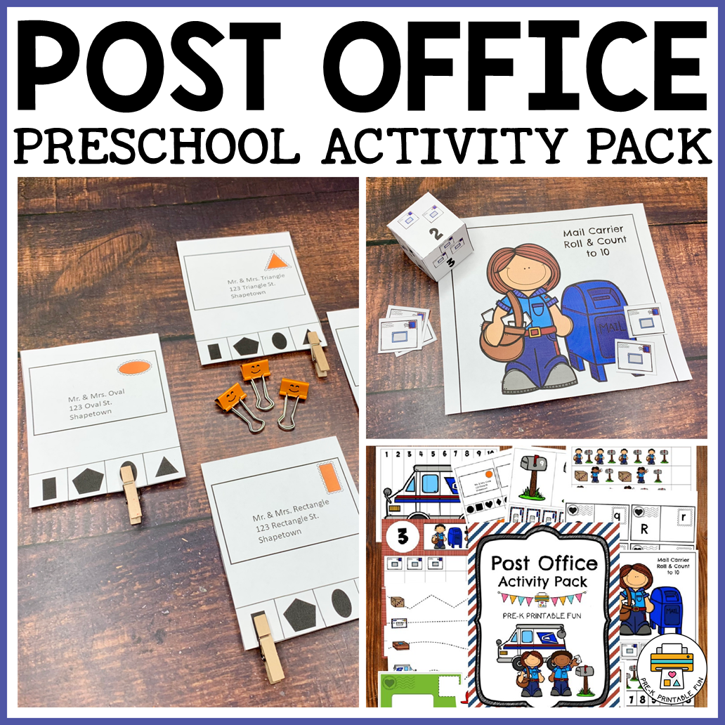 Post Office Preschool Activities Pre K Printable Fun