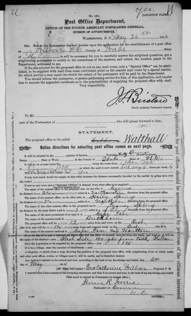 Post Office Reports Of Site Locations 1837 1950 National Archives