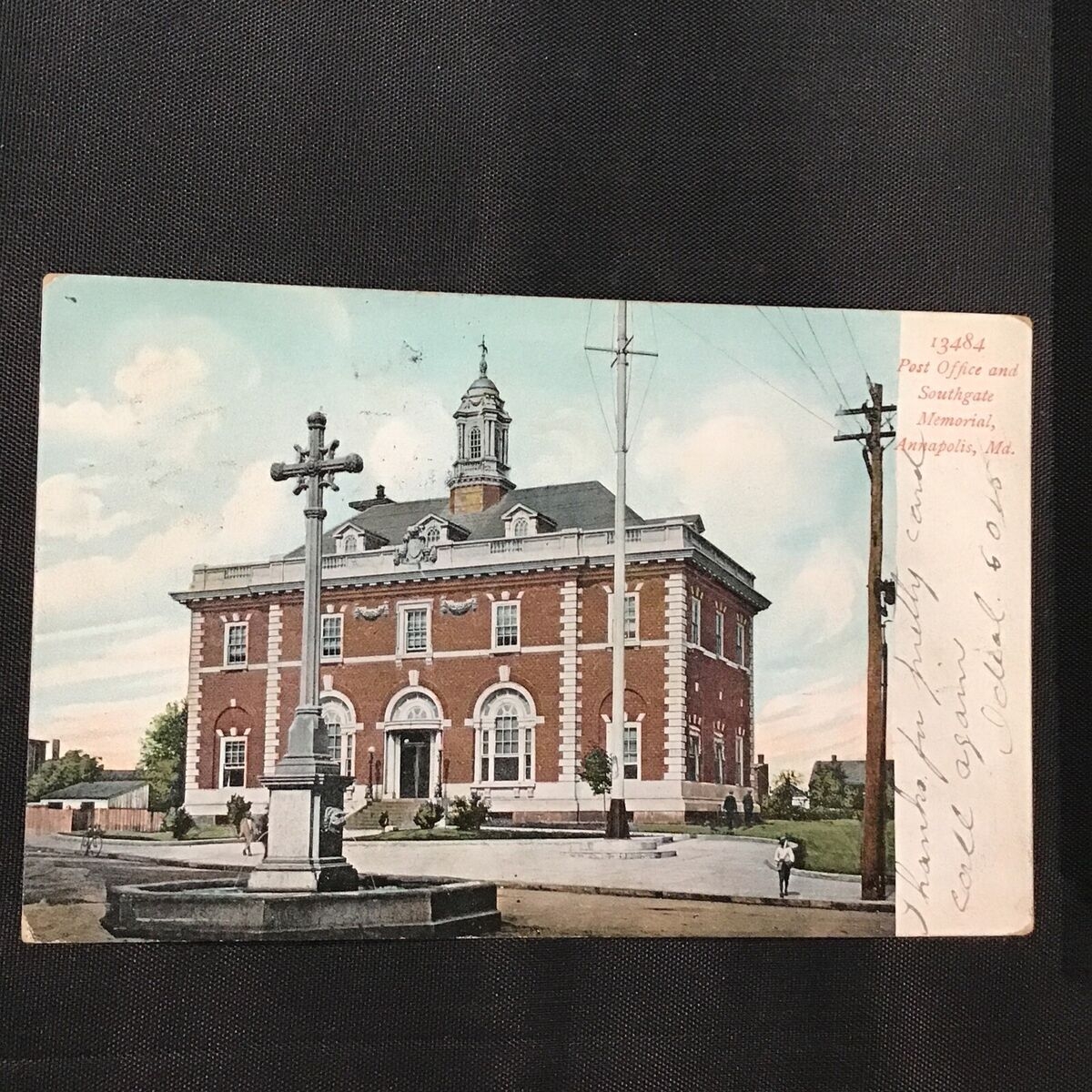 Post Office Southgate Memorial Annapolis Maryland Turn Of Century Postcard EBay