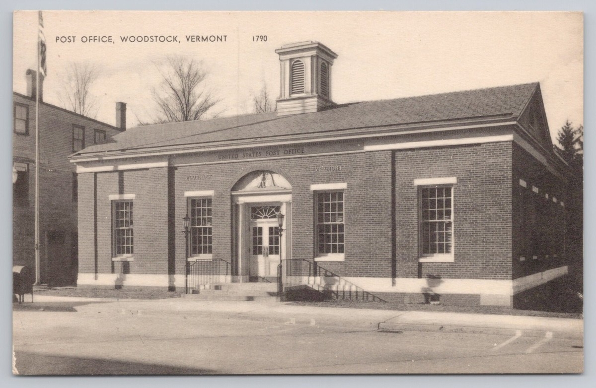 Post Office Woodstock VT UNP Postcard EBay